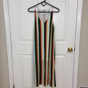 Line and Dot Summer Dress